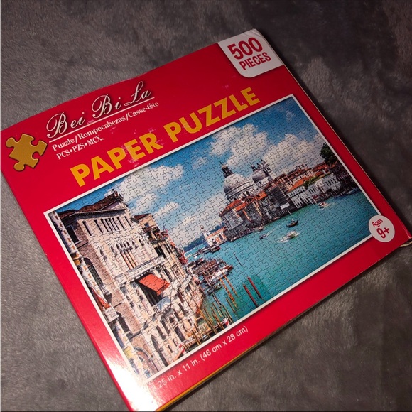 Bei Bi La 500 Piece Paper Puzzle/ Grand Canal, Venice Scene, Water front - Picture 2 of 11